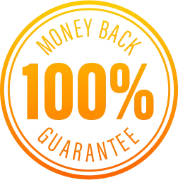 100 percent money back guarantee badge for HepatoBurn supplement risk free purchase assurance