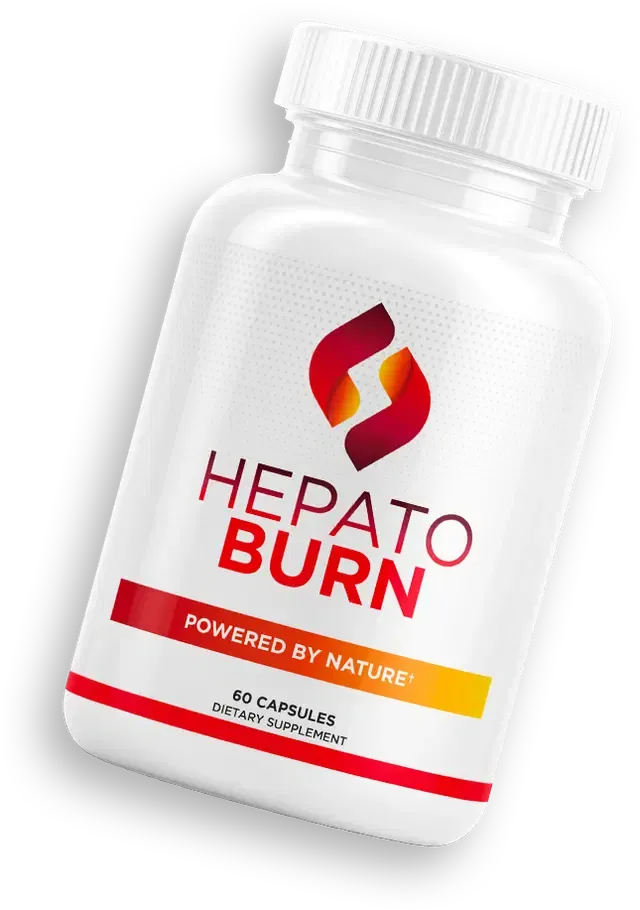 HepatoBurn dietary supplement bottle for liver health and metabolism support